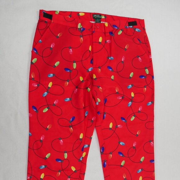 Life of the Party Red Blazer & Pants Christmas Suit Xmas Lights Men's X Large - Picture 9 of 14